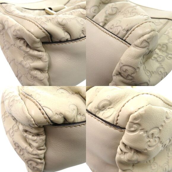 Gucci One Shoulder Bag Guccissima Abbey 190525 Leather Ivory Gold Hardware - Picture 5 of 10